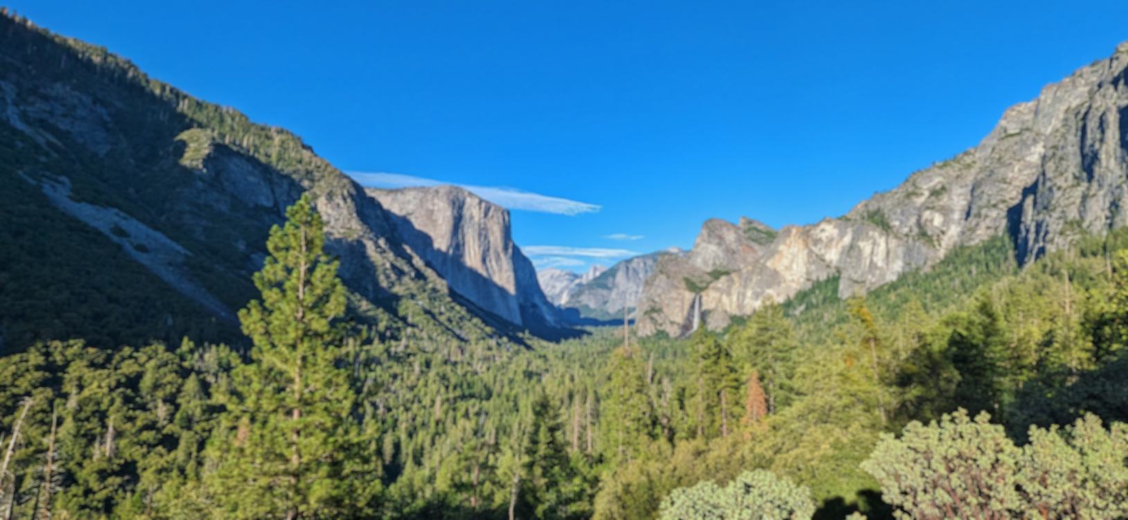 Yosemite Valley framed by mountain walls and forest